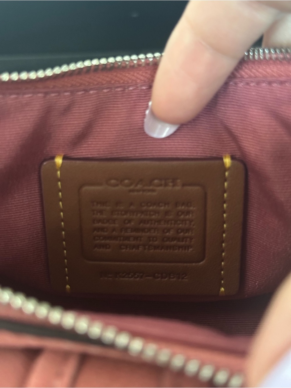Coach Ashton mini, in pink suede - Picture 6 of 8